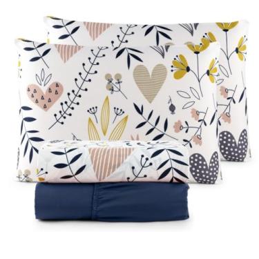 Imagem de Jogo de Lençol Casal Padrão 04 Peças 200 Fios Cama Box Estampado Toque Aveludado Macio(Boho)