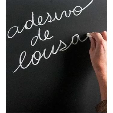 Imagem de Adesivo de Parede Autocolante Envelopamento Preto Fosco Lousa Quadro Negro - 2m x 45cm - Decoração e Escrita Criativa