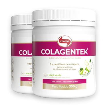Imagem de Kit 2 Colágeno Hidrolisado Colagentek 300G Maçã Verde