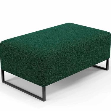 Imagem de Puff Decorativo Cléo 90Cm Preto W01 Bouclê Verde