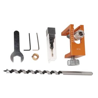 Imagem de Kit de broca de gabarito de cavilha conjunto de trado estendido e escareador localizador de furos para madeira para placa grossa