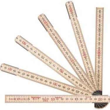 Imagem de Escala métrica 1 metro 6 dobras madeira natural Vonder