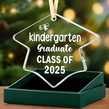 Imagem de Ornamento de formatura de jardim de infância Class of 2025 – Presente de lembrança de pós-graduação pré-escolar para crianças, meninos, meninas, decoração de festa de feriado, ideia de celebração