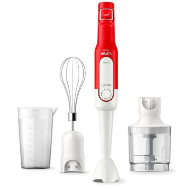 Imagem de Mixer Vertical Philips Walita 3 em 1 400W Branco e Vermelho - Mixer/Processador e Batedor 110V