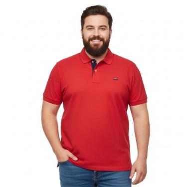 Imagem de Camisa Polo Extra Grande Com Elastano Dawson, Vermelho, G1