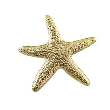 Imagem de Broche vintage de estrela do mar para mulheres homens senhoras delicado estrela do mar broche lapela tema oceano vestido roupas acessórios verão férias oceano praia moda joias