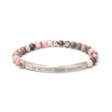 Imagem de cusurlove Pulseiras inspiradoras para mulheres, banhado a ouro 18 K, versículo bíblico cristão, joia de fé, presente religioso de oração de Jesus para mãe, irmã, amiga, Medium, Aço inoxidável, Jaspe