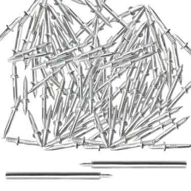 Imagem de 200 peças de pregos de linha de rodapé de cabeça dupla, parafusos invisíveis e ferramenta de manga específica, pregos ocultos para acabamento, pregos de dupla face para linha de rodapé sem costura com