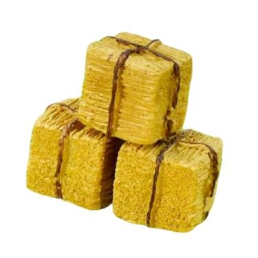 Imagem de YIJU Conjunto de 3 Mini Fardos de Feno para Fotos, Adereços Criativos para Decoração de Casa de Bonecas e Artesanato DIY - Cenas da, Quadrado 2.5x2.5x2.5cm