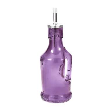 Imagem de Azeiteiro E Vinagreiro De Vidro 170Ml Cor Roxo Porta Tempero