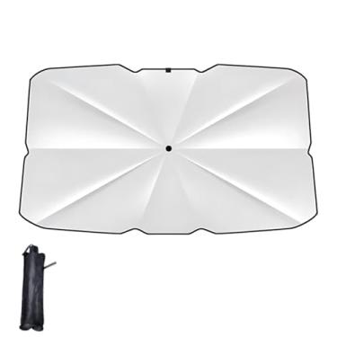 Imagem de Guarda-sol de para-brisa de carro, capa protetora de isolamento térmico de janela frontal interior portátil, bloqueador de raios UV para veículos, acessório de acampamento mantém o carro fresco para