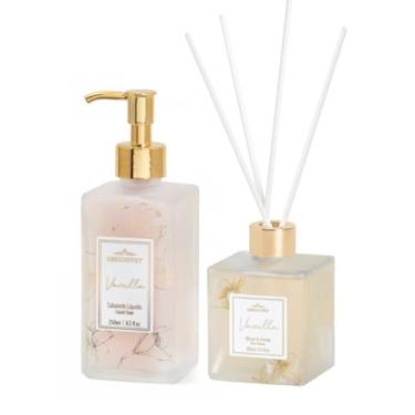 Imagem de Kit Difusor E Sabonete Líquido 240ml Essência Vanilla Com Varetas - Greenswet