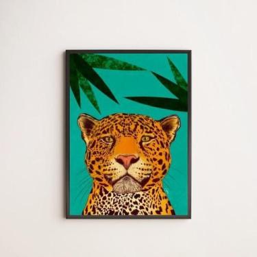 Imagem de Quadro Decorativo Tigre Tropical 33X24Cm - Quadros On-Line