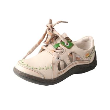 Imagem de TMA EYES Tênis feminino com cadarço, casual, confortável, sem cadarço, Branco, 35