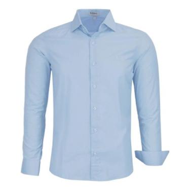 Imagem de Camisa Social Amil Masculina Manga Longa Slim Liso Passa Fácil 1783, A