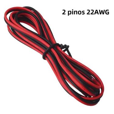 Imagem de Cabo De Extensão Antiflaming De 5m 10m 2 Pinos 22AWG Para LED De Baixa
