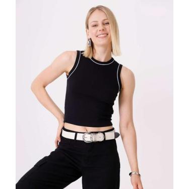 Imagem de Blusa Regata Feminina Viés Marisa-07017, PP, Preto
