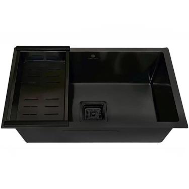 Imagem de Cuba Gourmet Premium Quadrada Aço Inox Preta 60x40cm com Acessórios - CUB-022 - STILLUS...