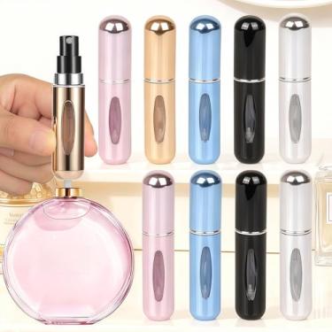 Imagem de 10 mini frascos de atomizador de perfume recarregáveis, tamanho de viagem, para atividades ao ar livre e negócios, 5 ml