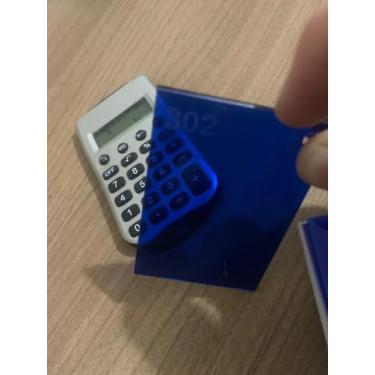 Imagem de Chapa de Acrílico Azul Transparente 2mm 50x100cm Placa Premium Cast Virgem 100 por cento de Pureza | 0,5x1,0m Comunicação Visual | Dobrável | Corte a Laser | 500x1000mm