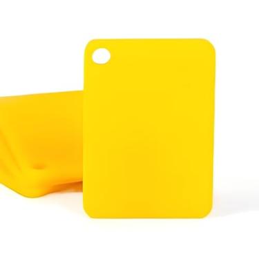 Imagem de Chapa de Acrílico Amarelo 2mm 50x50cm Placa Premium Translucida Cast Virgem 100 por cento de Pureza | 0,5x0,5m Comunicação Visual | Dobrável | Corte a Laser