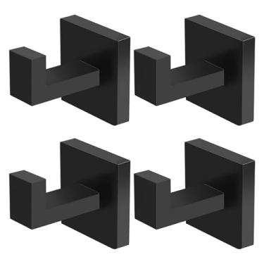 Imagem de Gancho de toalha de aço inoxidável | Cabide de roupão liso | Ganchos de parede de aço inoxidável, para toalhas de banheiro, roupão, roupas, chapéus, chaves, interior, casa