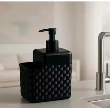 Imagem de Porta Detergente e Esponja com Bico Dosador – Preto, Praticidade e Organização na Sua Cozinha