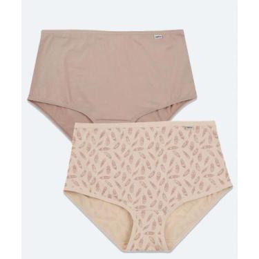 Imagem de Kit 2 Calcinhas Alta DelRio-50583, Bege, GG