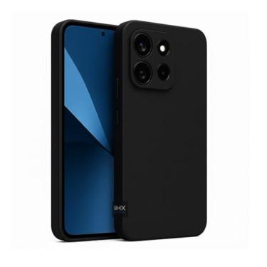 Imagem de Capa Capinha Case Compatível Motorola Moto G56 Silicone Aveludada Anti Impacto Reforçada Emborrachado Com Proteção De Câmera Premium (PRETO)