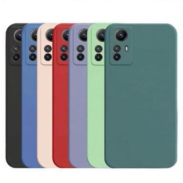Imagem de Capa Capinha Para Xiaomi Redmi Note 12S Silicone Aveludado Fina Proteção Premium (AZUL CELESTE)