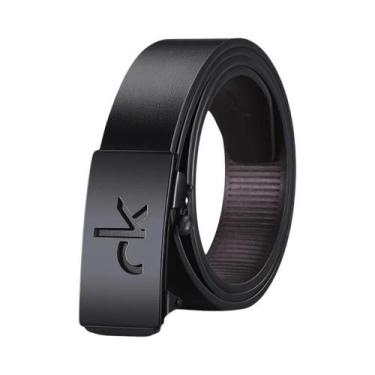 Imagem de Cinto Casual De Negócios Masculino Com Fivela Automática Em Liga Retro