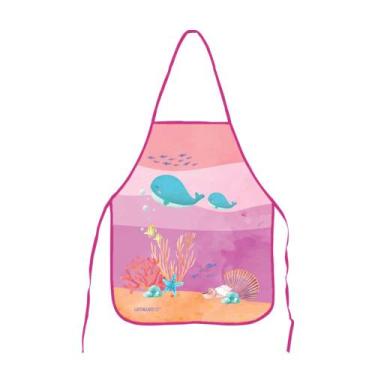 Imagem de Avental Infantil Leonora Plástico Decorado Fundo do Mar, UNICA