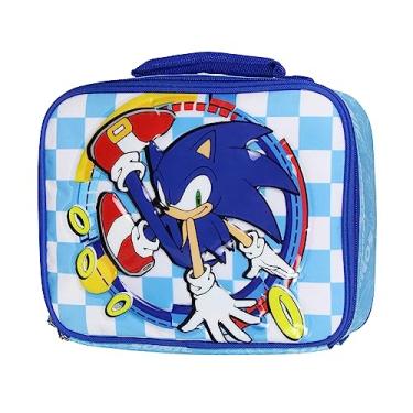 Imagem de AI ACCESSORY INNOVATIONS Lancheira Sonic The Hedgehog Kickin' It isolada infantil lancheira tote para alimentos quentes e frios, bebidas e lanches, SonicV2, One Size, Art Déco