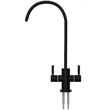 Imagem de Filtro de água potável Torneira de cozinha escovada 360 gira torneira de pia de cozinha RO filtro de água potável torneira de pia osmose reversa 1/4''-M,E