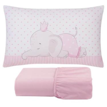 Imagem de Jogo de Lençol Solteiro 2 peças para Menina - Carinha de Anjo Enxovais