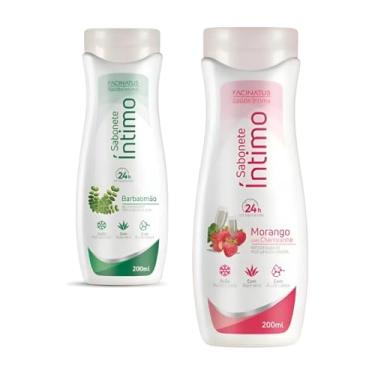 Imagem de Kit 10 Sabonete Íntimo Feminino Para Uso Diário 200ml (Barbatimão/Morango)