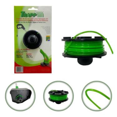 Imagem de Carretel Refil Fio Nylon 1,8mm 8 Metros Aparador Cortador Grama Roçade