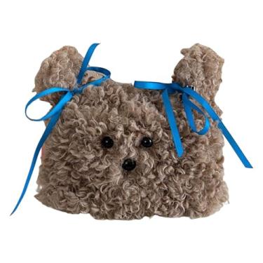 Imagem de DimyFew Porta-lenços E Guardanapos, Fácil de Encher, Ornamento Decorativo, Caixa de Papel Higiênico em Formato de Cachorrinho, para Carro, Escritório, Banheir, Marrom, Tamanho real