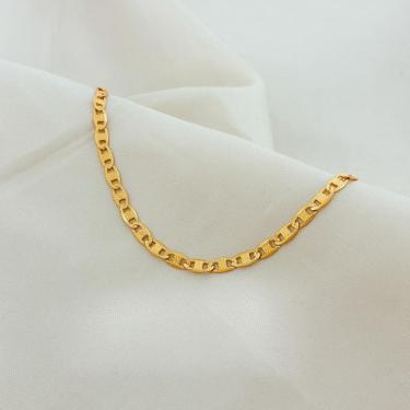 Imagem de Pulseira Masculina Elo Piastrine Banhada a Ouro