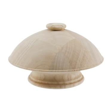 Imagem de Dnyta 1 peça de acabamentos de madeira decorativos, acabamentos de escultura em madeira inacabados para artesanato colunas de apoio de braço de escada de madeira para uso interno decoração de casa