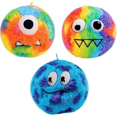 Imagem de Pelúcia Bola Inflável Infantil 23cm com Bomba de Ar - Brinquedo Decorativo Leve para Crianças Brincadeiras Divertidas Cor Sortida Revestimento Macio