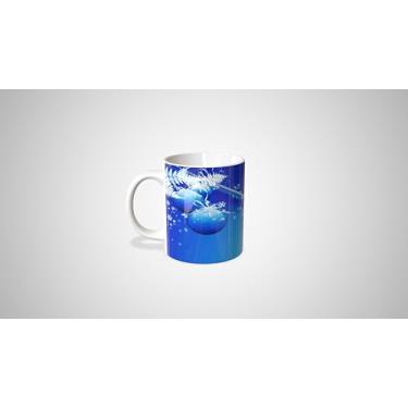 Imagem de Caneca de Cerâmica com Estampa de Bolas de Natal Douradas, 325 ml (19)
