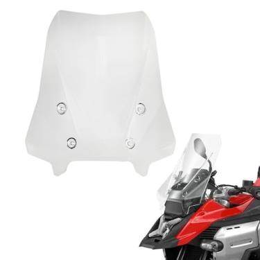 Imagem de Para-brisa de motocicleta expandido para R1300GS R1300 GS Adventure 2023 2024 Defletor de vento dianteiro carenagem protetor de vento protetor de vento acessórios de motocicleta (transparente)