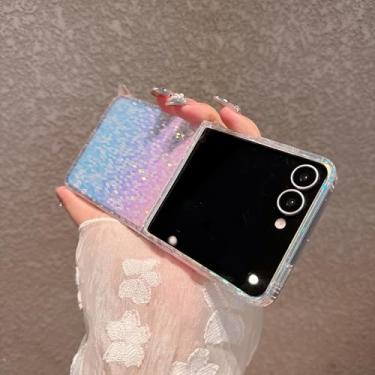 Imagem de GeeBerYo Capa magnética para Samsung Galaxy Z Flip 6/Flip 5 mulheres meninas, [efeito holográfico iridescente de mudança de cor] Capa protetora protetora fosca moderna, fina, fofa e exclusiva