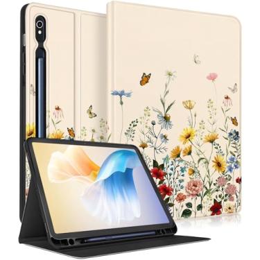 Imagem de Wazzasoft Capa para Samsung Galaxy Tab S9/S9 FE/S10/S10 FE/S10 Lite de 10,9 polegadas - Capa fólio inteligente com suporte de lápis embutido, design feminino e feminino para Samsung Tablet S9, capa de