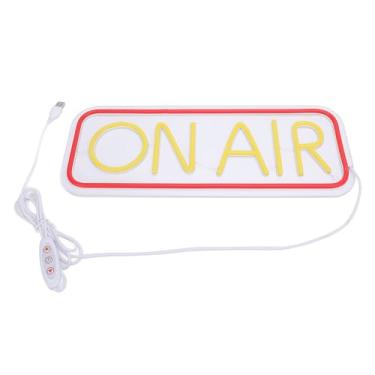 Imagem de Pissente PLACA DE NEON ON AIR, Luz Decorativa LED para Estúdio Ao Com Cores Brilhantes Reguláveis e Efeito Transparente para Streamers DE Twitch e TikTok 40x15cm
