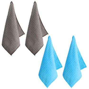 Imagem de XLIUAX 4 peças de pano barista, pano de máquina de café, acessórios para máquina de café, 30 x 30 cm, toalha de limpeza para varinha de café e bar, conjuntos de bancada, toalha absorvente de secagem