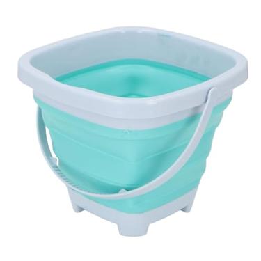 Imagem de Alomejor Brinquedos de Areia, Kit de Brincadeira de Brinquedos de Areia Infantil de 11 Peças Com Bucket de Caçamba de Bucket de Balde para Crianças 3+ (Balde dobrável azul)