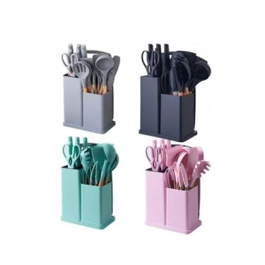 Imagem de De Utensílios Facas Silicone Cozinha Jogo Completo Batedeira Colher Pegador (ALEATORIO)