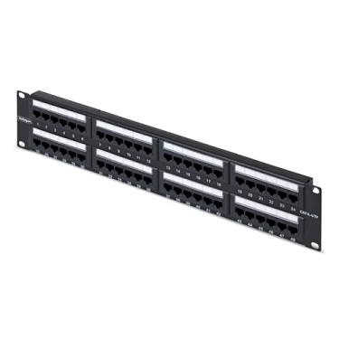 Imagem de StarTech Patch Panel Cat6 de montagem em rack de 48 portas, RJ45, UTP, 110 Punch-Down, Cat 6 Ethernet Patch Panel para rack de servidor de rede